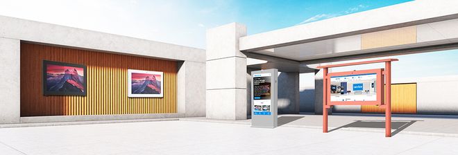 OBOO鸥柏丨115英寸高亮度信发系统室外一体机体育馆赛事直播大屏(图1)